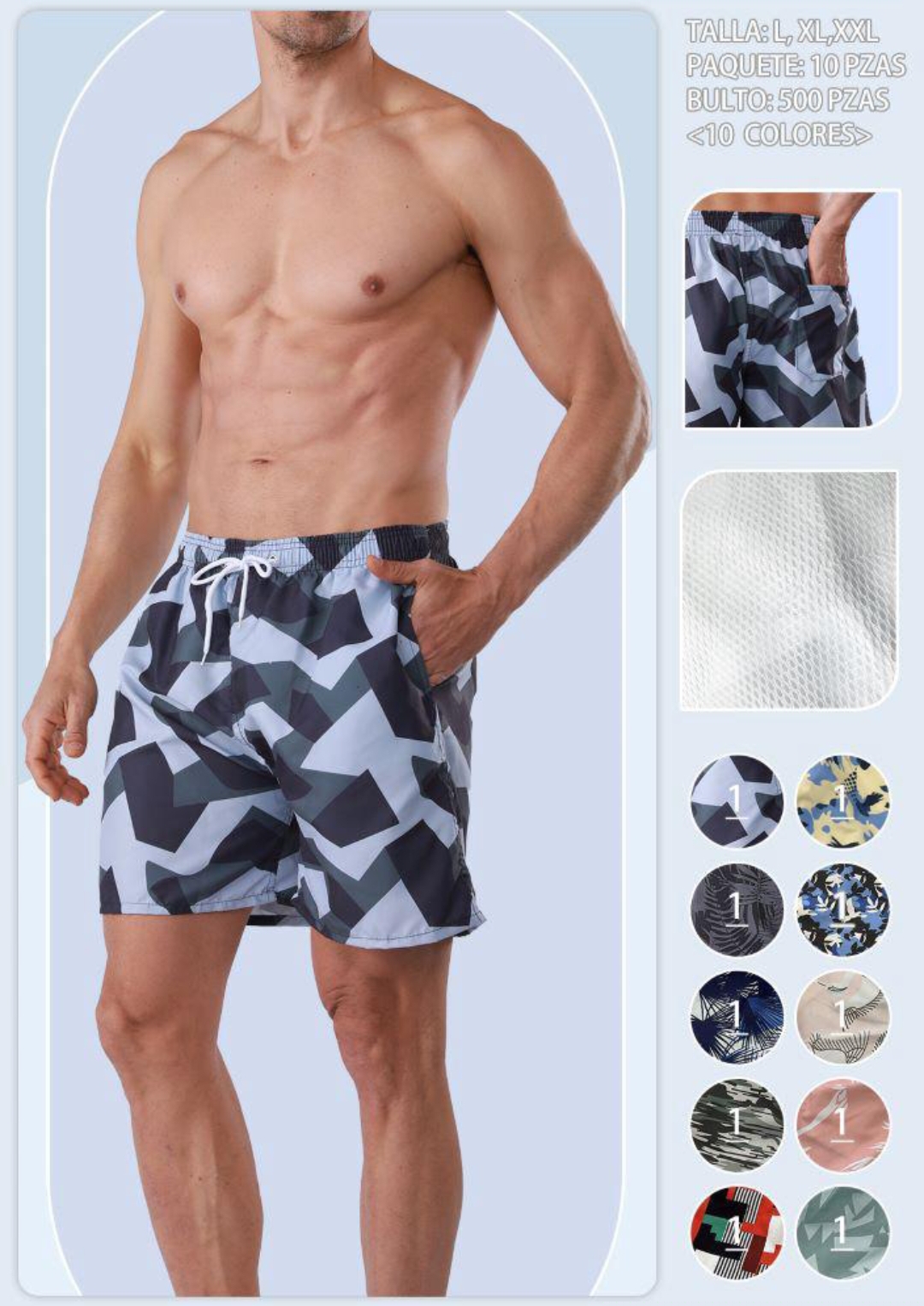 BSH101D  SHORT PLAYERO CABALLERO
