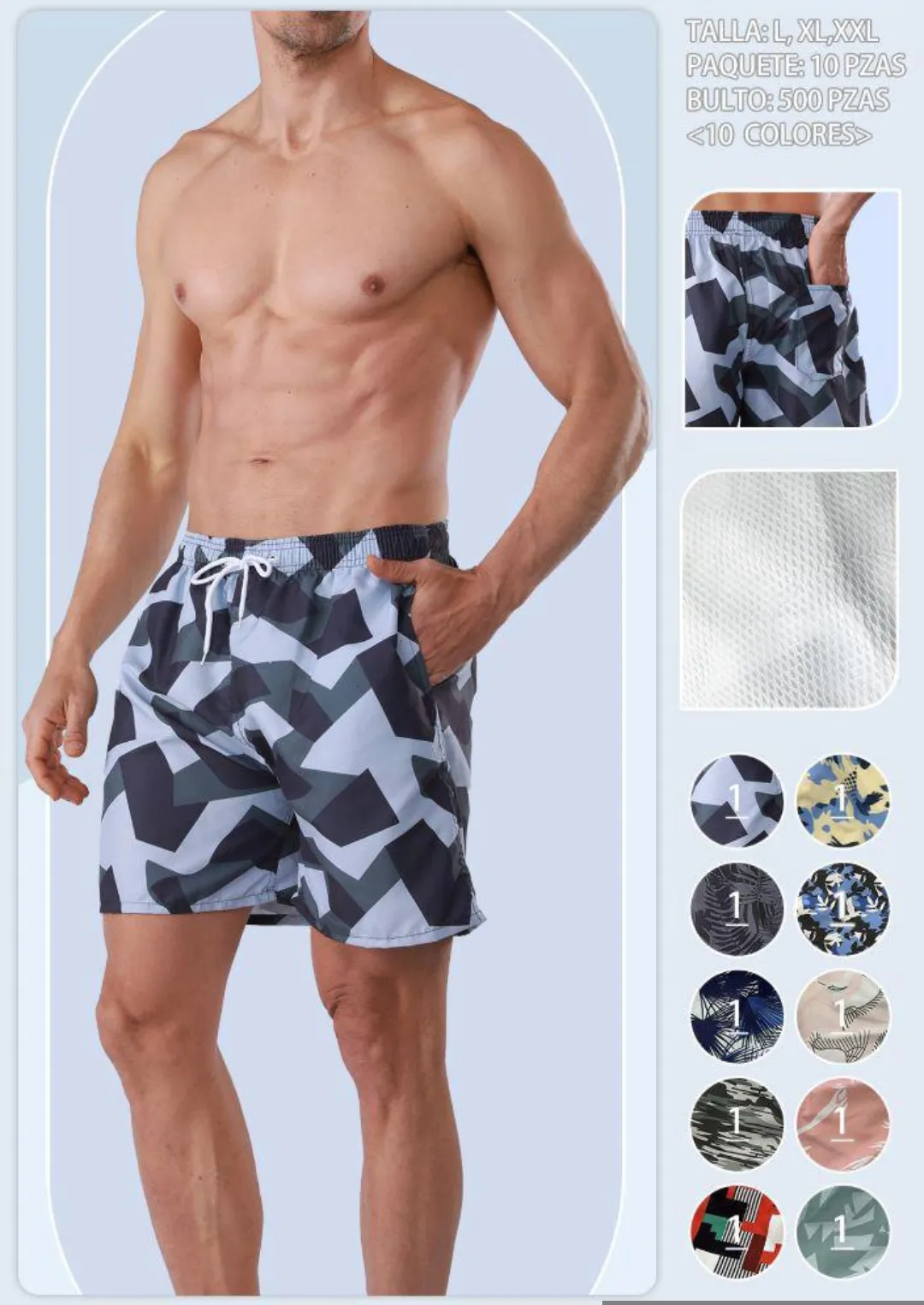 BSH101D  SHORT PLAYERO CABALLERO