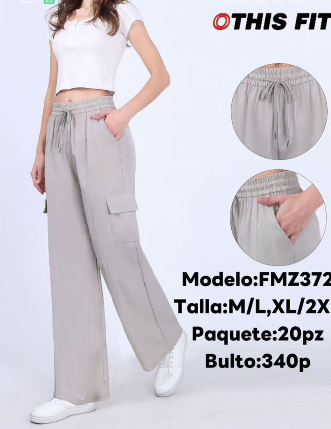 FMZ372 PANTALON CARGO