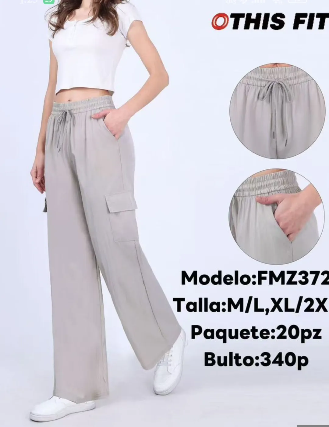 FMZ372 PANTALON CARGO