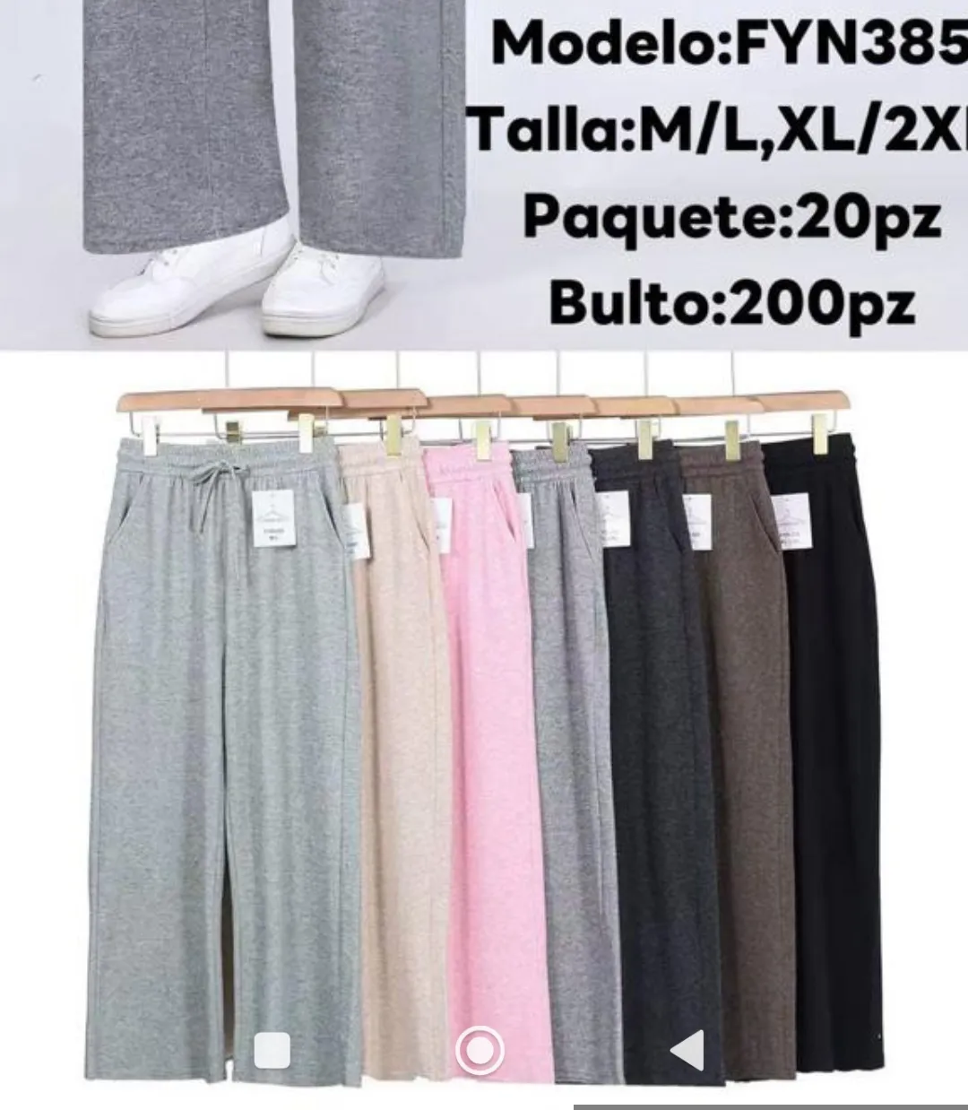 FYN385  PANTALON ALGOD?N  DAMA LICRA