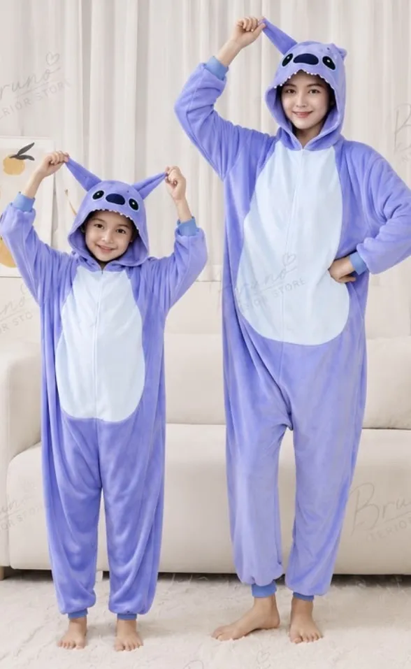 M02-1 MAMELUCO NIÑOS  STITCH AZUL