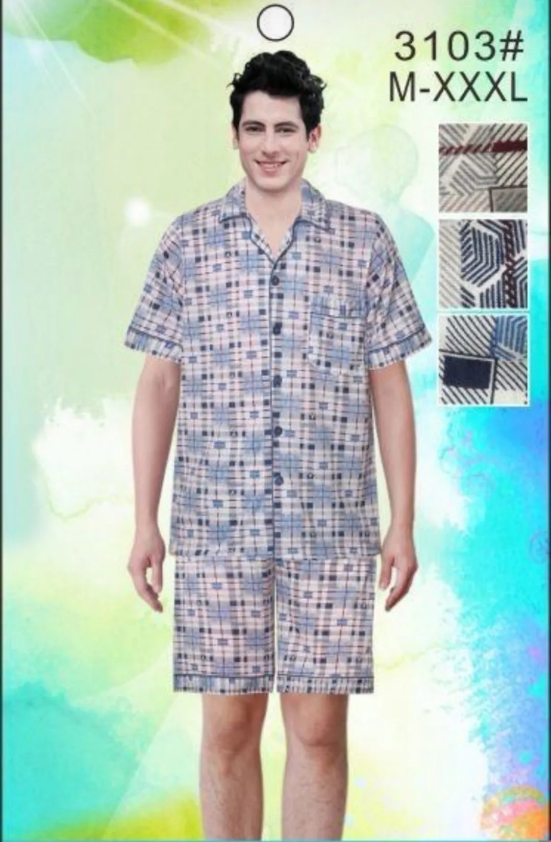 P3102/P3105 PIJAMA CABALLERO SHORT MANGA CORT