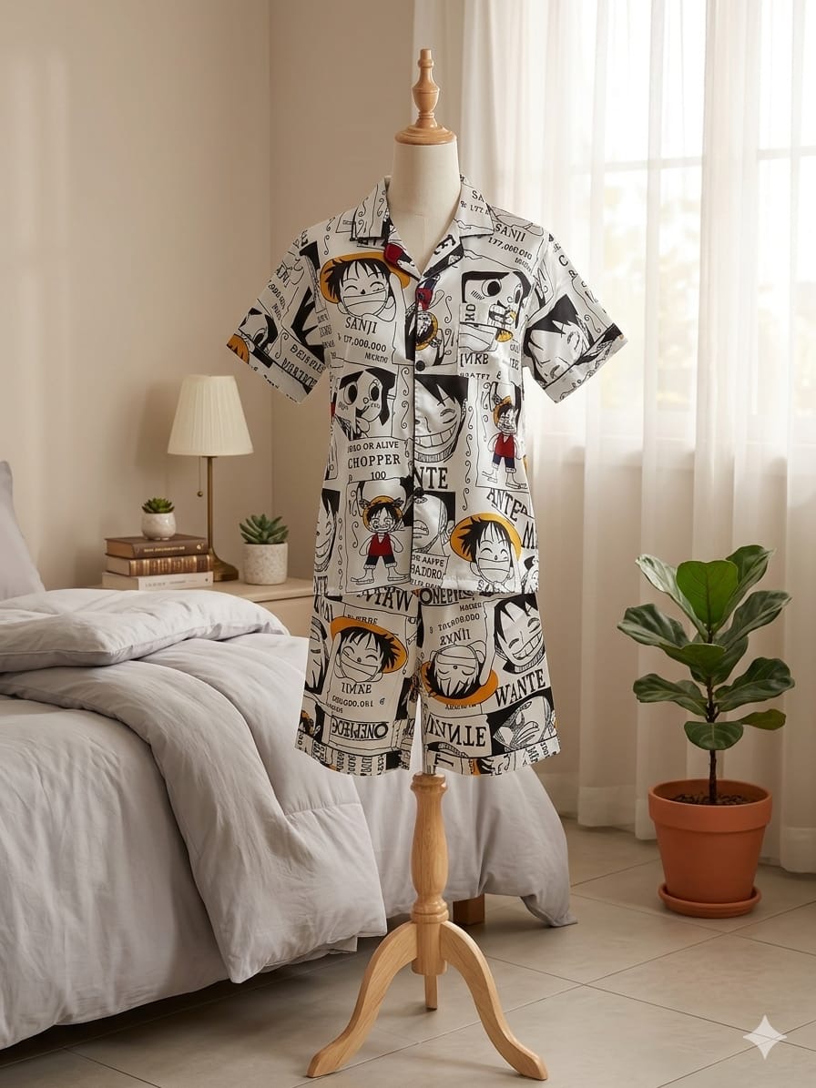 zl6313 pijama satin  animada