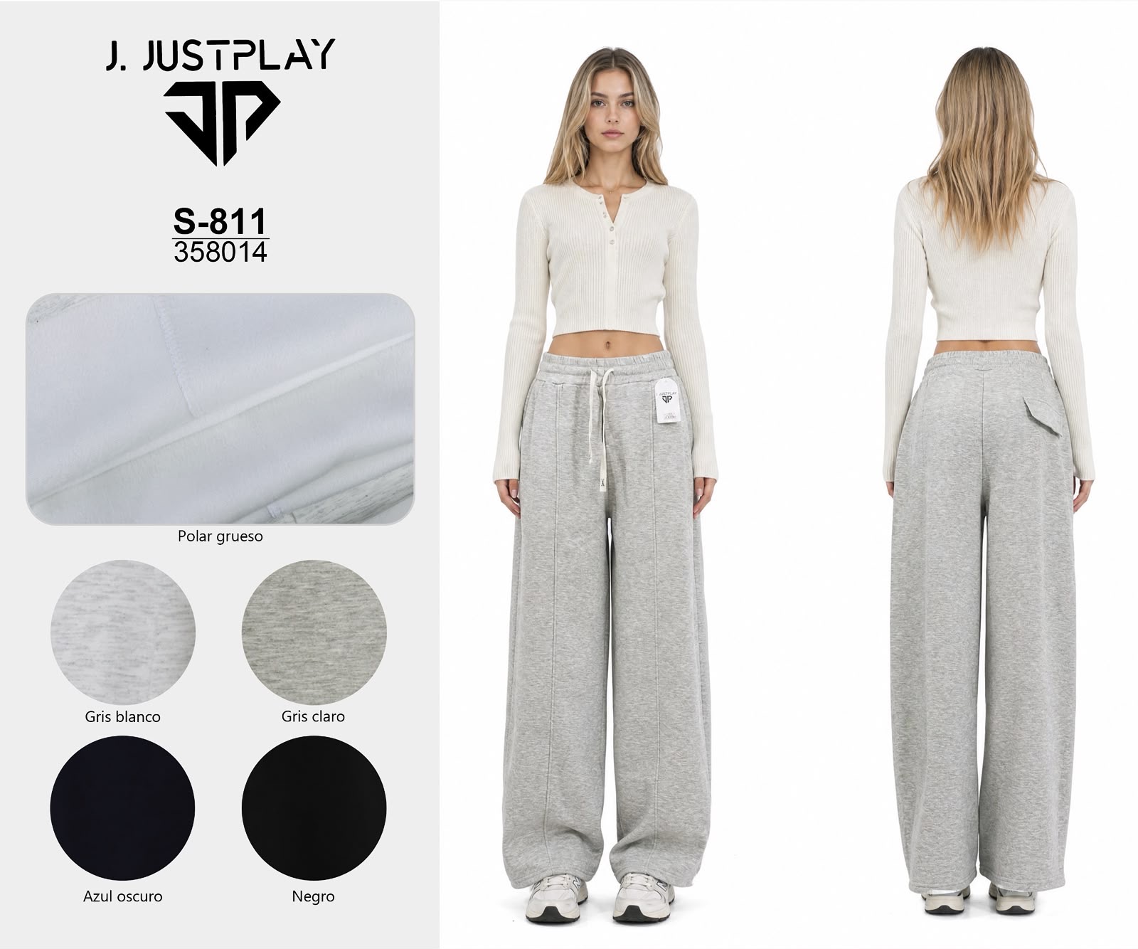 S-811 PANTS FELPA BOLSA ATRAS