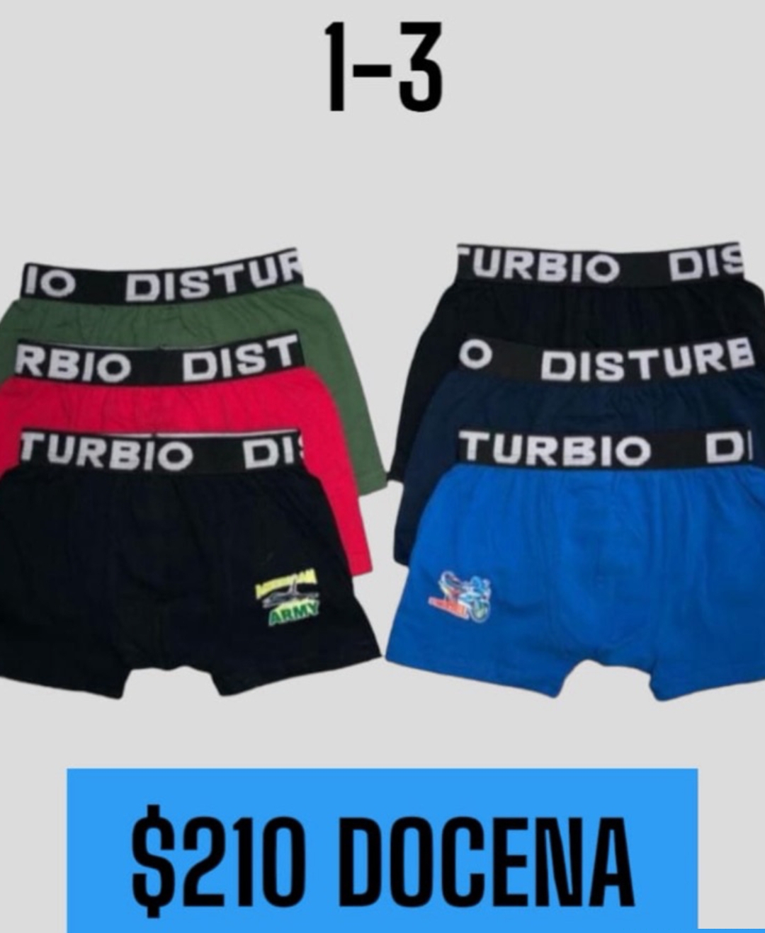 BOXER DISTURBIO NI?O 1-3 LISO- 2101-3