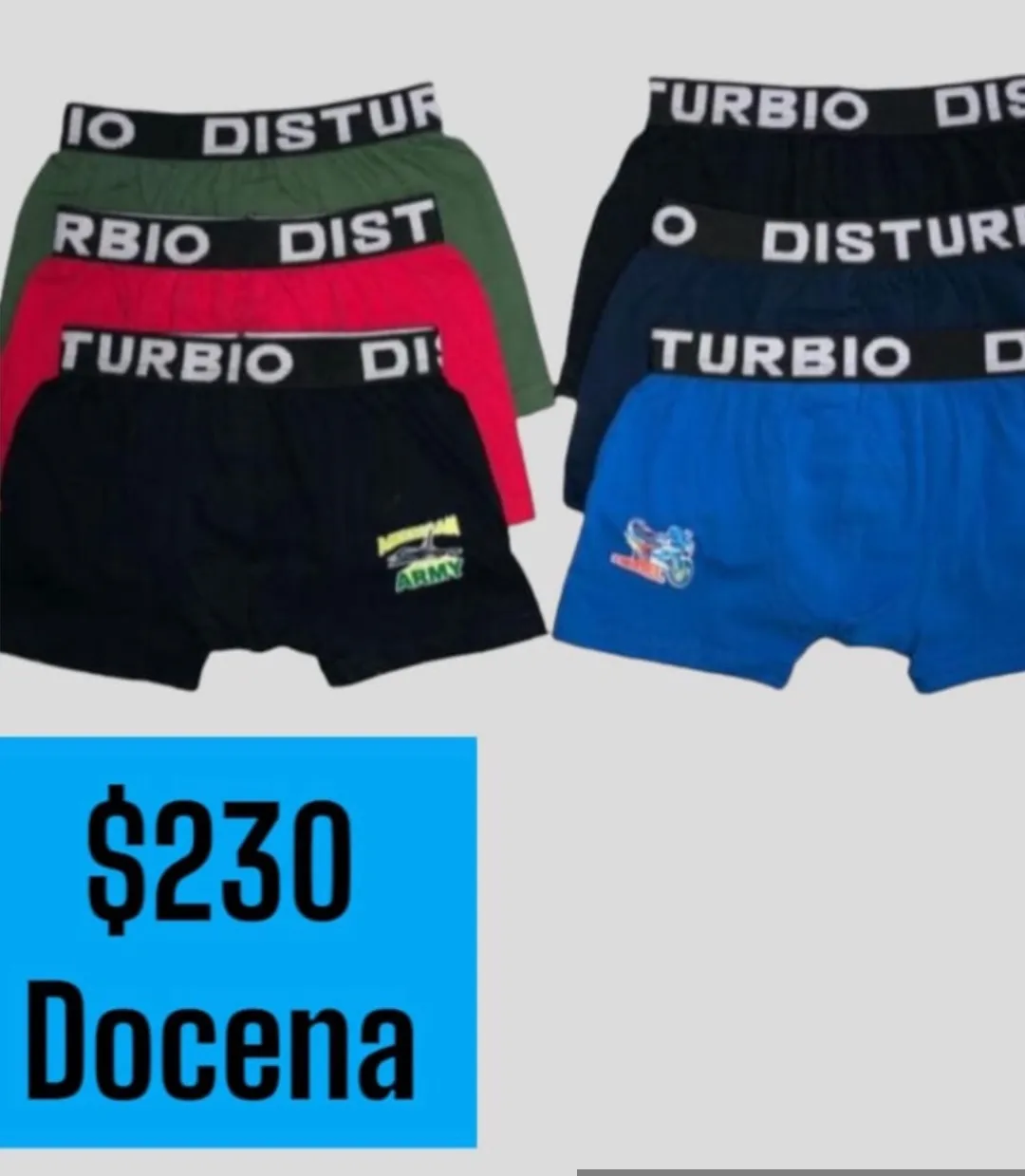 BOXER DISTURBIO  NIñO 8-10 LISO-  2408-10