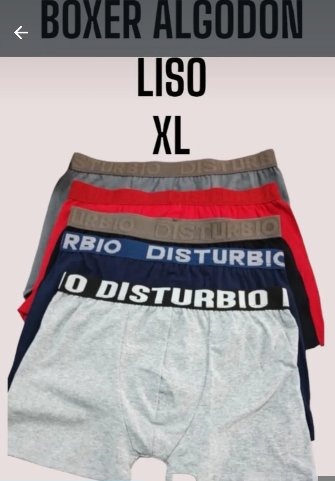 BOXER DISTURBIO XL LISO*