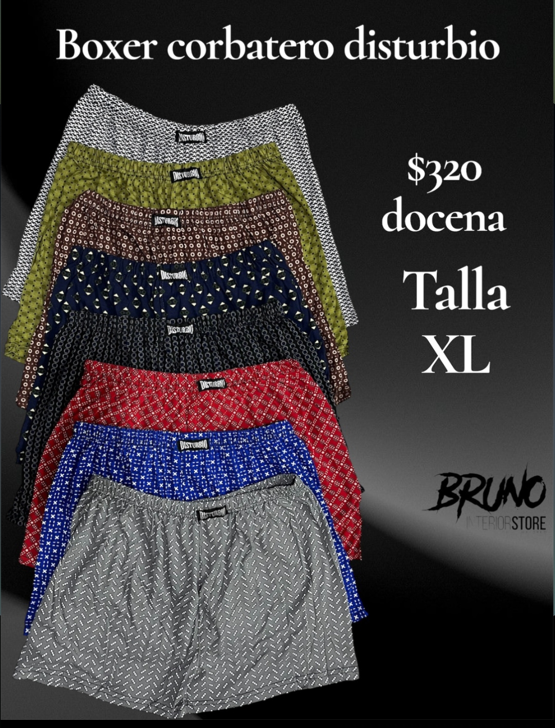 BOXER CORBATERO DISTURBIO  DISE?O XL*