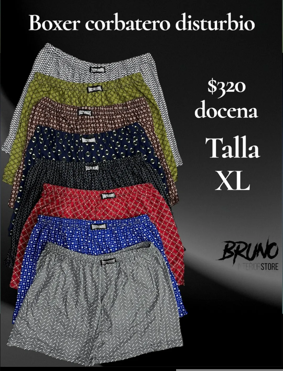 BOXER CORBATERO DISTURBIO  DISE?O XL*